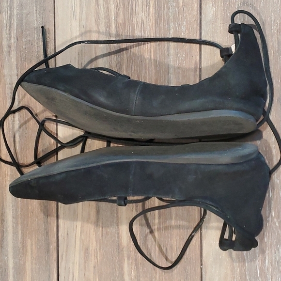 Steve Madden Eleanorr leather ankle wrap flats gladiator shoes sz 10 - Picture 7 of 10